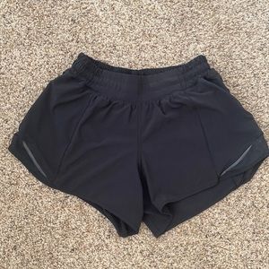 Black Lululemon running shorts